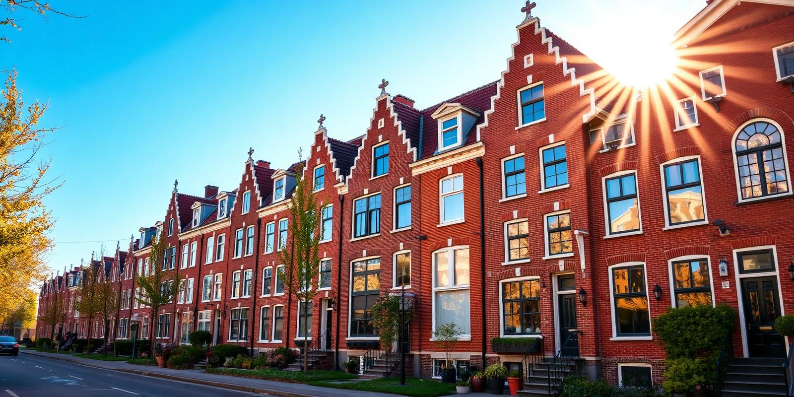 Rij Nederlandse huizen
